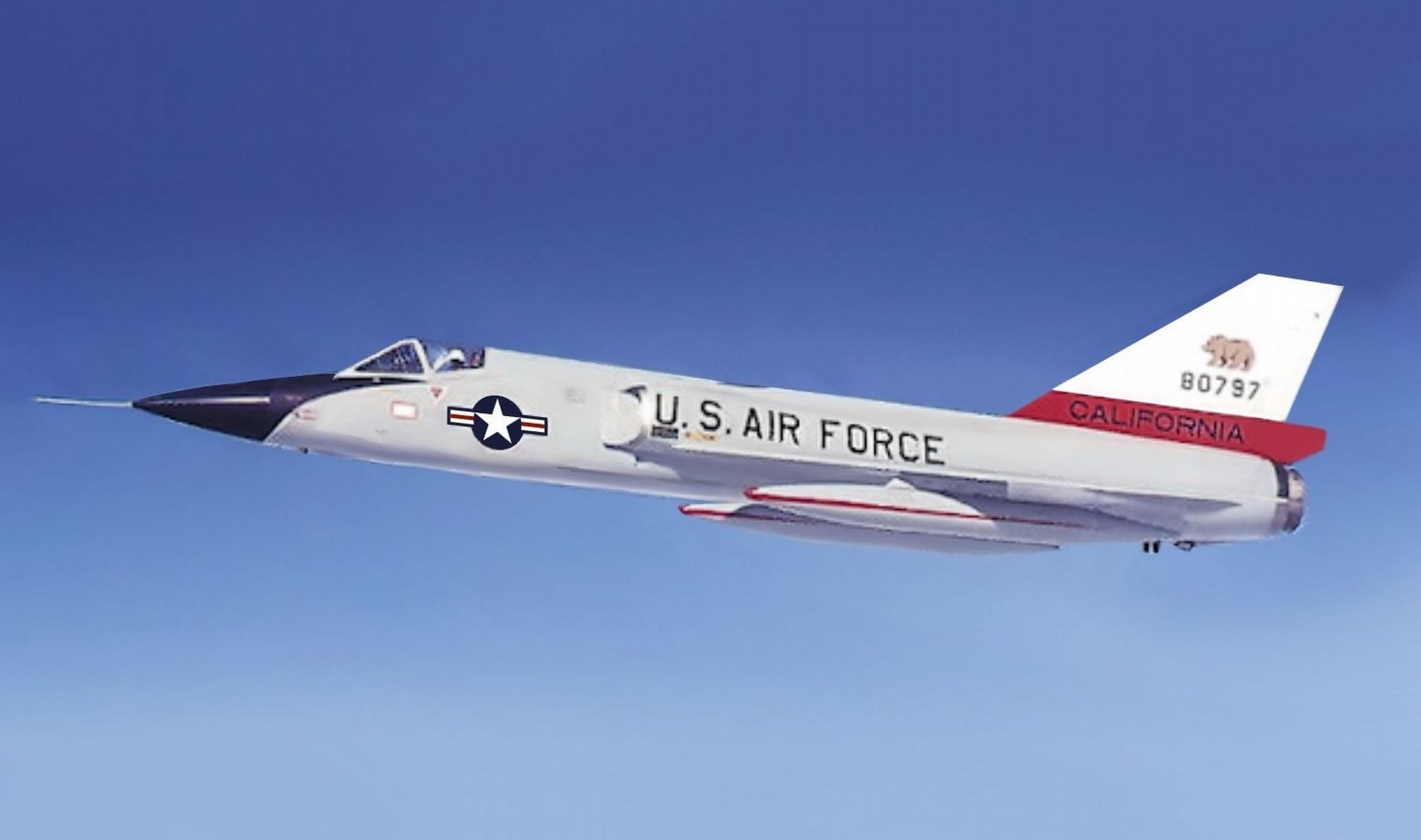 F-106 Delta Dart in flight. Click for full size. F-106 Delta Dart in flight image. Click for full size.