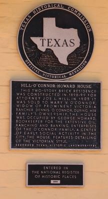 Hill-O'Connor-Howard House Marker. Click for full size. Hill-O'Connor-Howard House Marker image. Click for full size.
