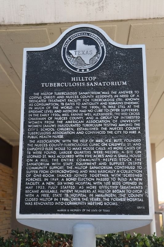 Hilltop Tuberculosis Sanitorium Marker. Click for full size. Hilltop Tuberculosis Sanitorium Marker image. Click for full size.