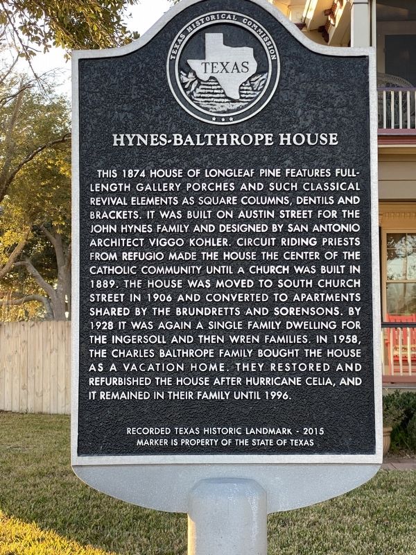 Hynes-Balthrope House Marker image. Click for full size.