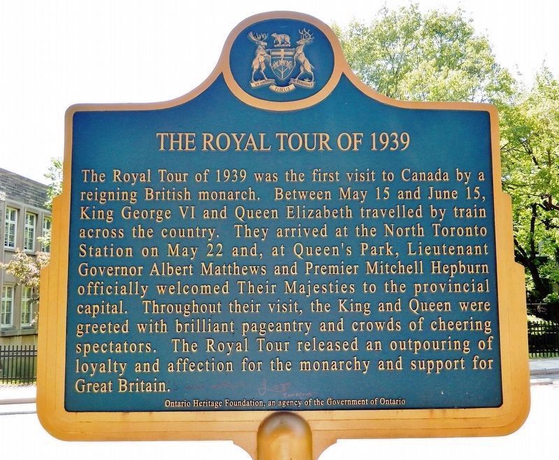 The Royal Tour of 1939 (<i>marker east side</i>) image. Click for full size.