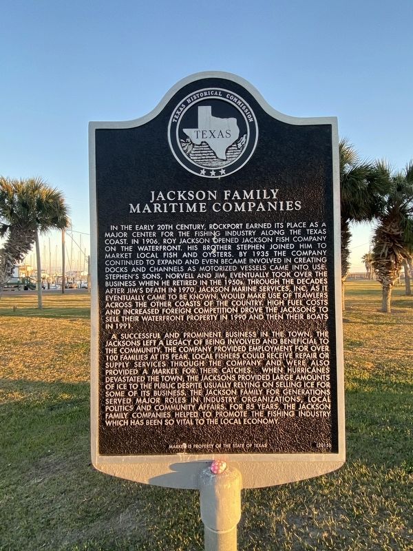 Jackson Family Maritime Companies Marker image. Click for full size.