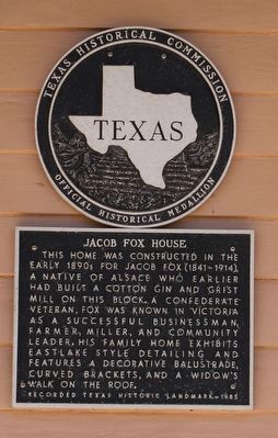 Jacob Fox House Marker image. Click for full size.