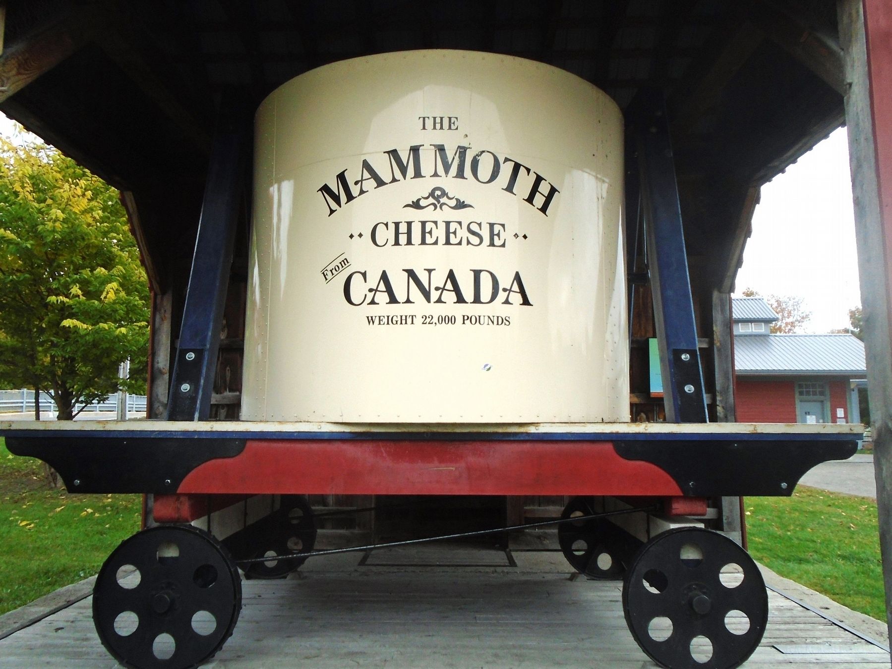 Mammoth Cheese Replica Container image. Click for full size.