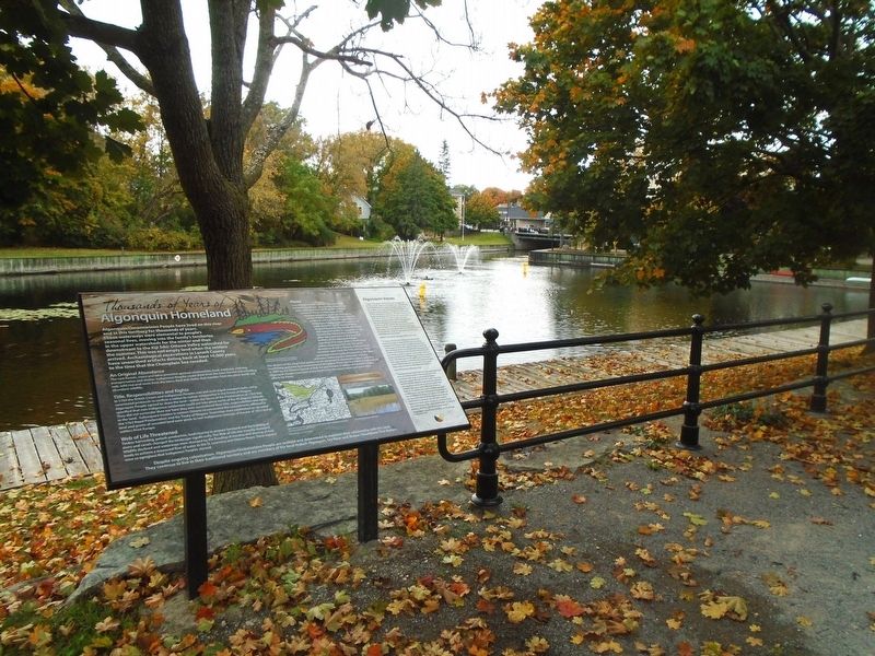 <i>Thousands of Years of</i> Algonquin Homeland Marker image. Click for full size.