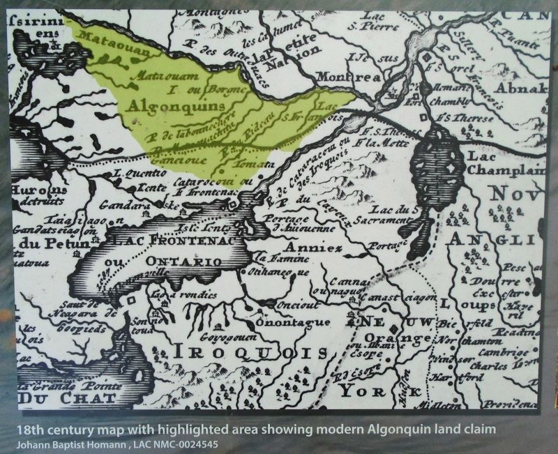 Modern Algonquin Land Claim Map on Marker image. Click for full size.