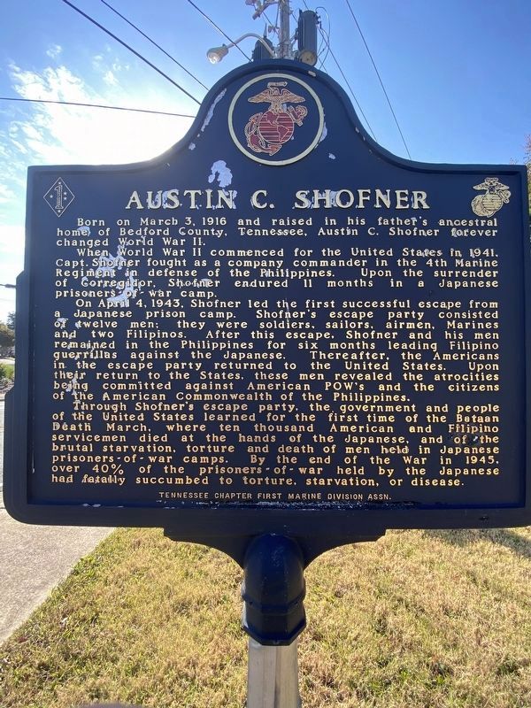 Austin C. Shofner Marker. Click for full size. Austin C. Shofner Marker image. Click for full size.
