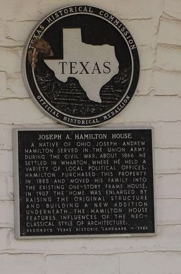 Joseph A. Hamilton House Marker image. Click for full size.