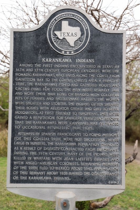 Karankawa Indians Marker image. Click for full size.