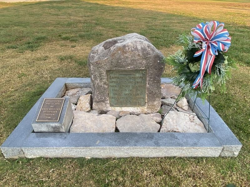 Andrew Jackson Marker in new location at Camp Blount Historic Site.. Click for full size. Andrew Jackson Marker in new location at Camp Blount Historic Site. image. Click for full size.
