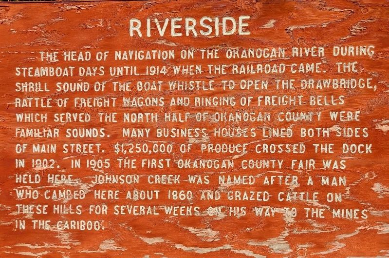 Riverside Marker image. Click for full size.