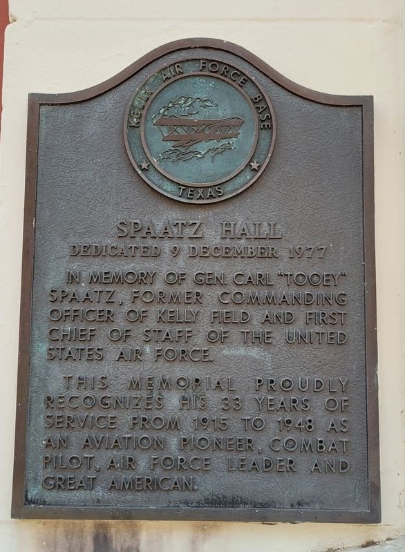 Spaatz Hall Marker. Click for full size. Spaatz Hall Marker image. Click for full size.