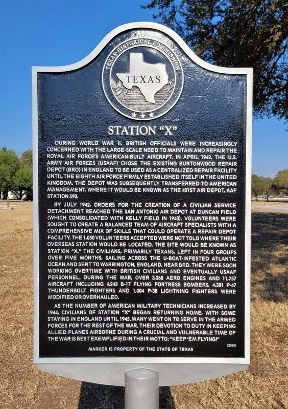 Station "X" Marker image. Click for full size.