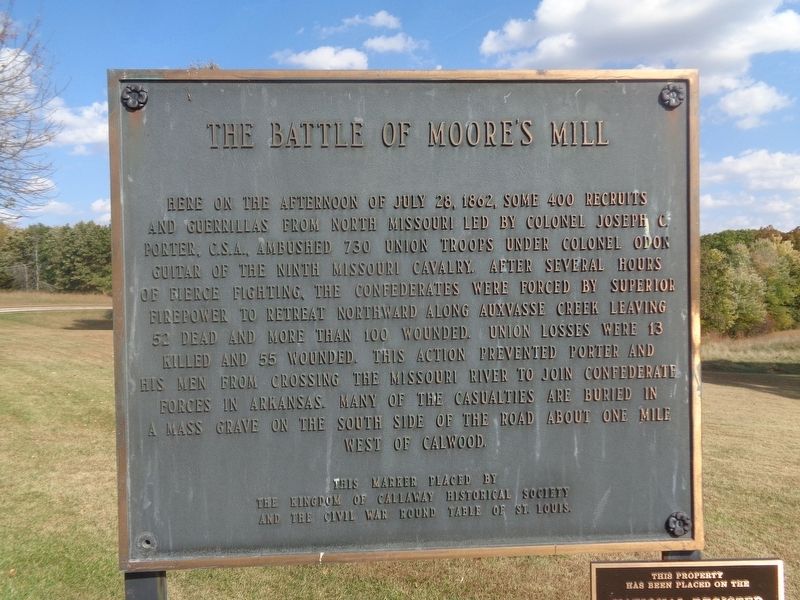 The Battle of Moore's Mill Marker image. Click for full size.