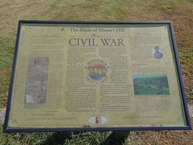 The Battle of Moore's Mill Marker image. Click for full size.