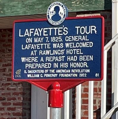 Lafayette's Tour Marker. Click for full size. Lafayette's Tour Marker image. Click for full size.