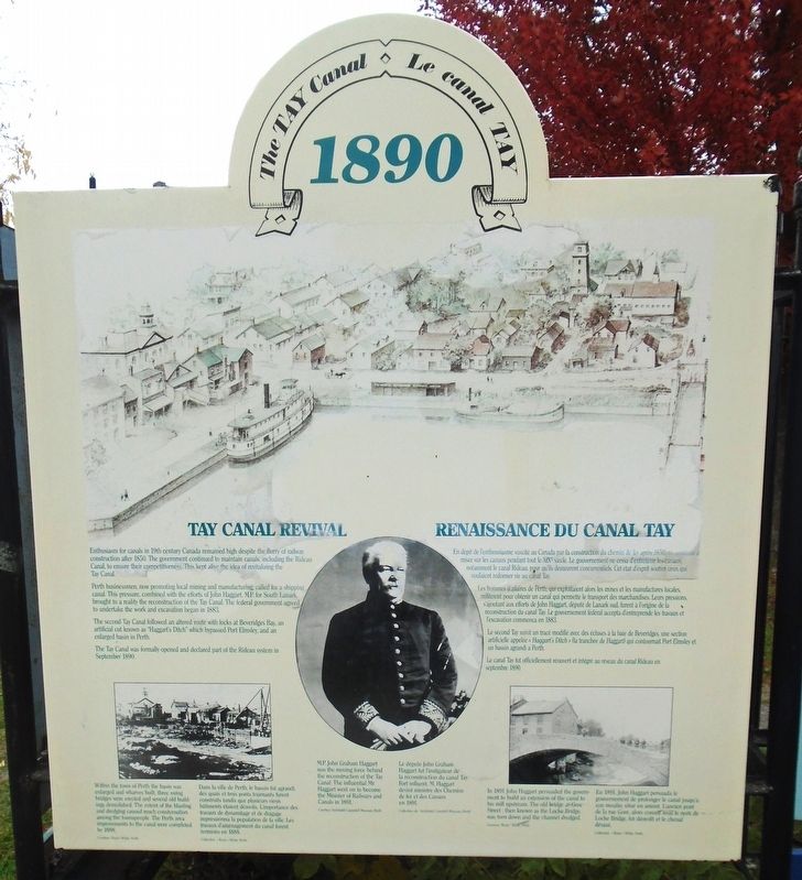 <i>Tay Canal Revival / Renaissance du canal Tay</i> Marker image. Click for full size.