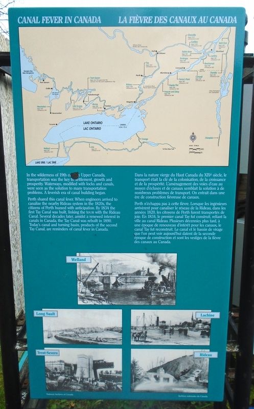 <i>Canal Fever / la Fièvre des canaux du Canada</i> Marker. Click for full size. <i>Canal Fever / la Fièvre des canaux du Canada</i> Marker image. Click for full size.
