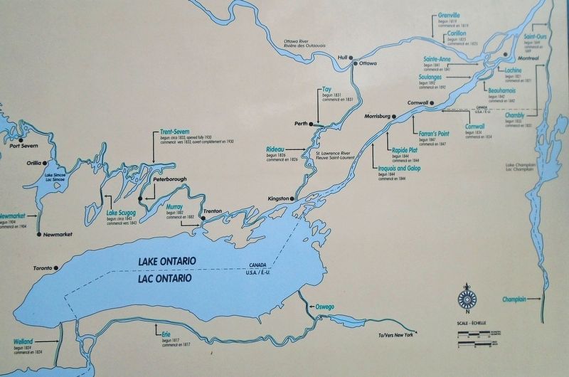 <i>Canal Fever / la Fièvre des canaux du Canada</i> Map on Marker. Click for full size. <i>Canal Fever / la Fièvre des canaux du Canada</i> Map on Marker image. Click for full size.