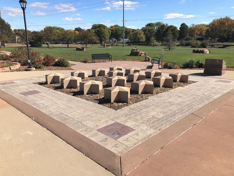 Missing Star Veterans Plaza, from the west image. Click for full size.