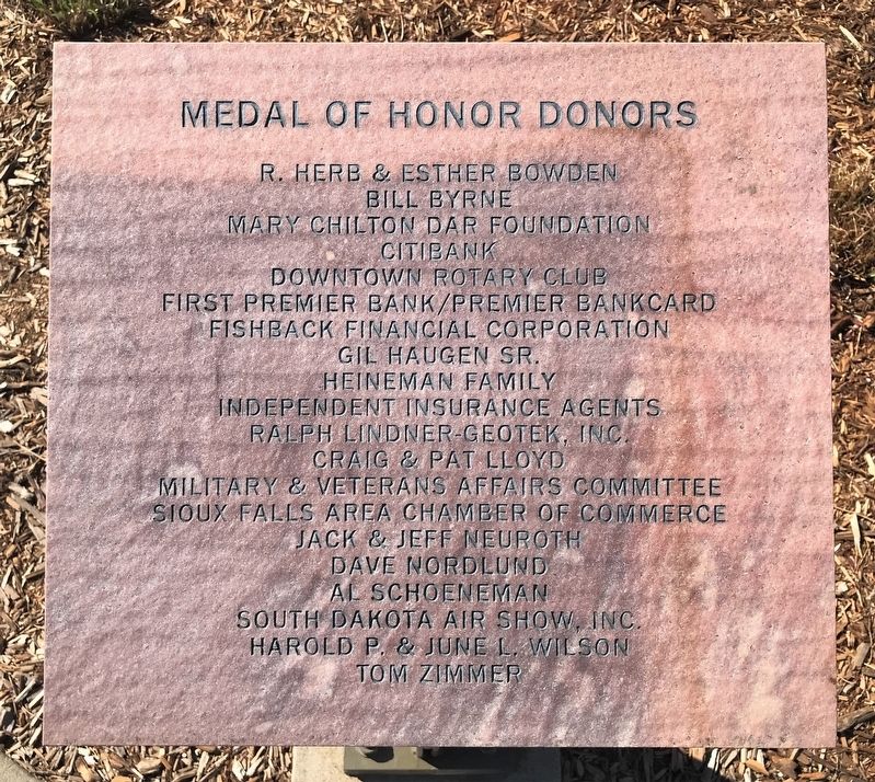 Medal of Honor Donors Marker image. Click for full size.