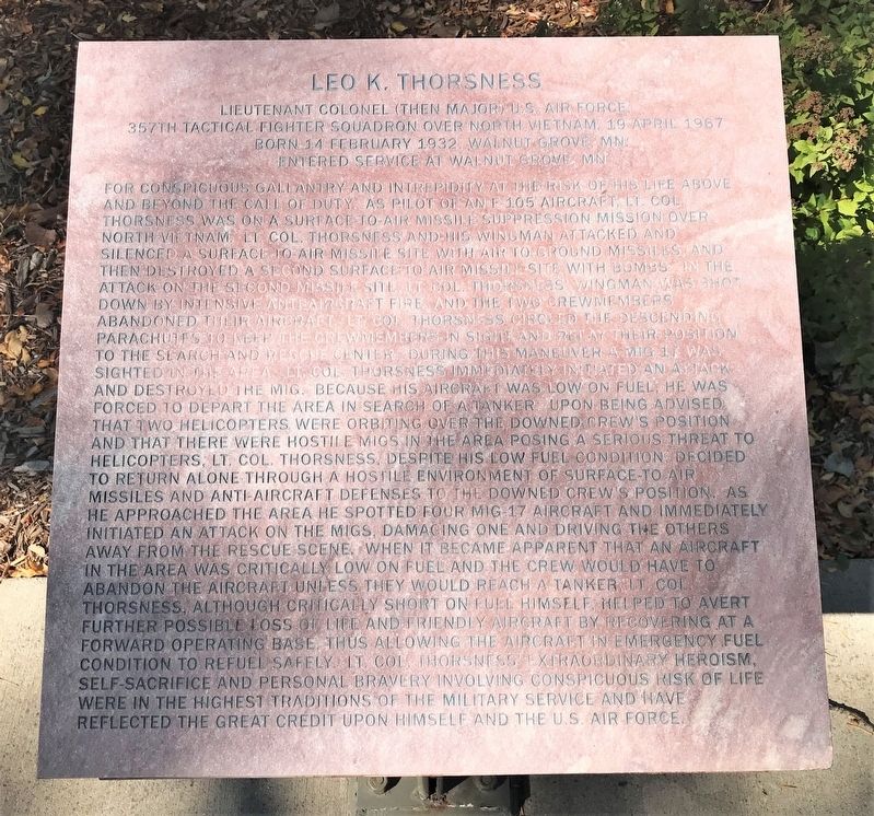 Leo K. Thorsness Marker image. Click for full size.