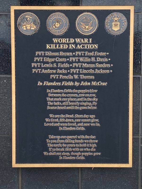 Killed in Action Memorial image. Click for full size.