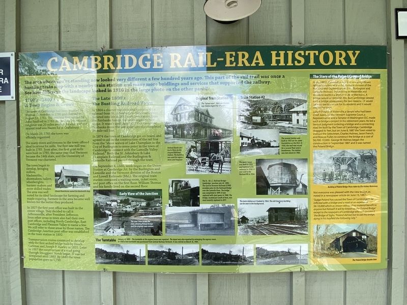 Cambridge Rail Era History II Marker image. Click for full size.