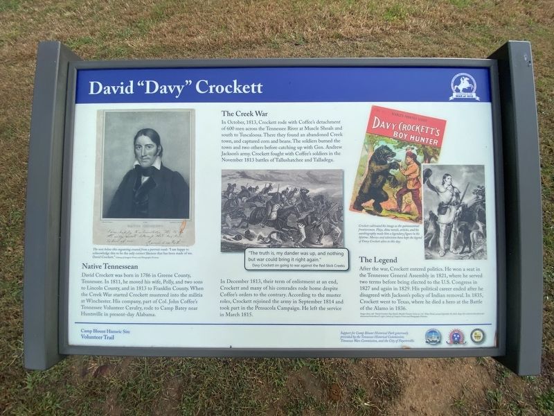 David "Davy" Crockett Marker image. Click for full size.