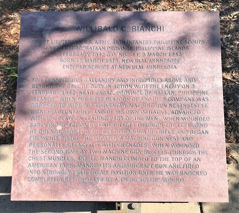 Willibald C. Bianchi Marker image. Click for full size.