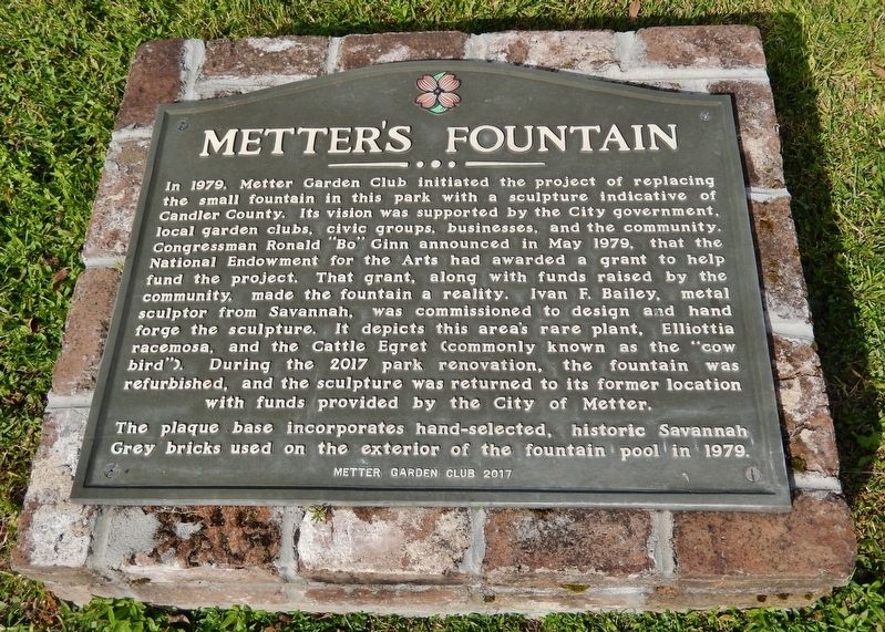 Metter's Fountain Marker image. Click for full size.