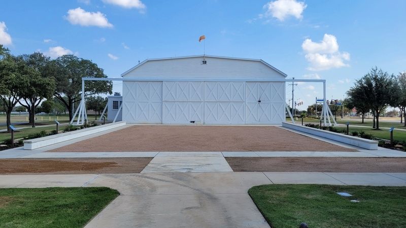 Backside of Hanger 9 and the Space Mission Marker image. Click for full size.