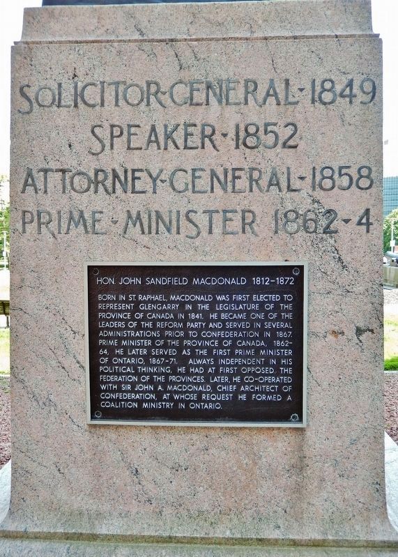 Hon. John Sandfield Macdonald Marker image. Click for full size.