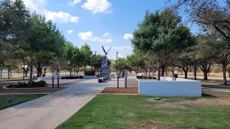 The view of the Jenny Marker (far right side) in front of the Brooks Memorial. Click for full size. The view of the Jenny Marker (far right side) in front of the Brooks Memorial image. Click for full size.
