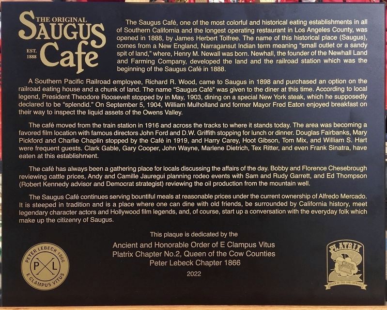 Saugus Caf Marker image. Click for full size.