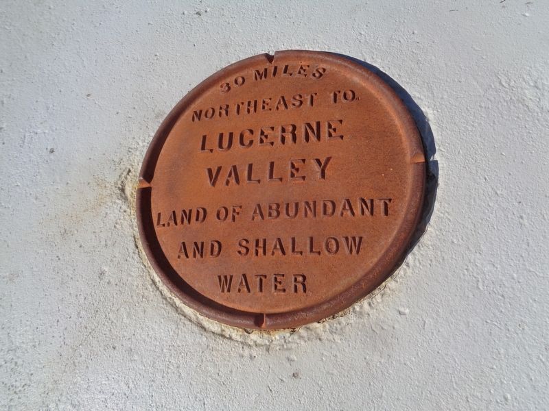 Lucerne Valley sponsored plaque image. Click for full size.