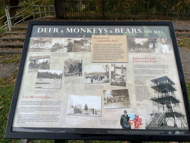 Deer & Monkeys & Bears, Oh My! Marker. Click for full size. Deer & Monkeys & Bears, Oh My! Marker image. Click for full size.