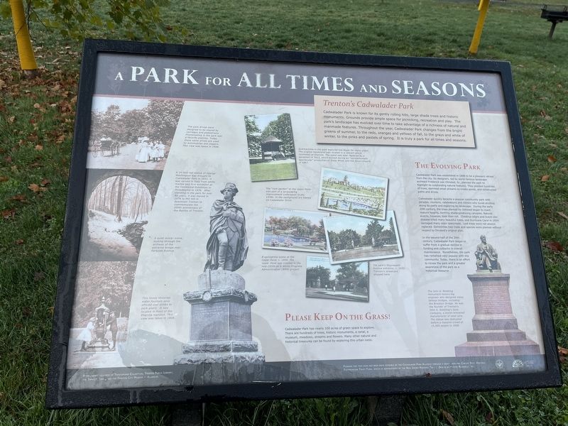 A Park for All Times and Seasons Marker. Click for full size. A Park for All Times and Seasons Marker image. Click for full size.