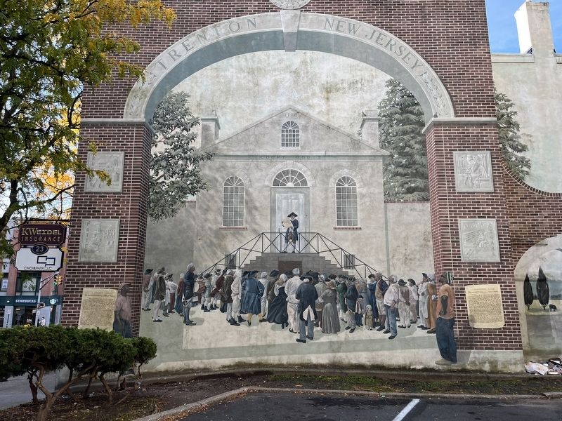 Nearby interpretive mural image. Click for full size.