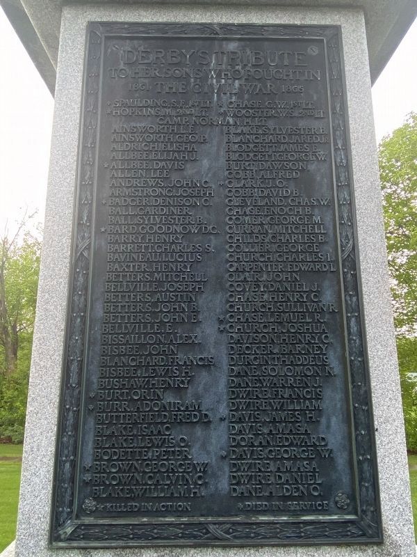 Derby Civil War Memorial image. Click for full size.