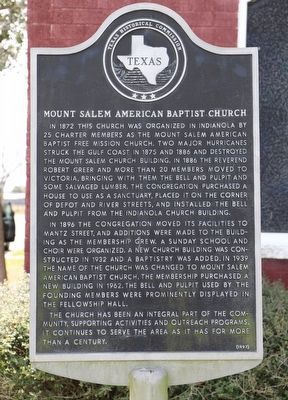 Mount Salem American Baptist Church Marker image. Click for full size.