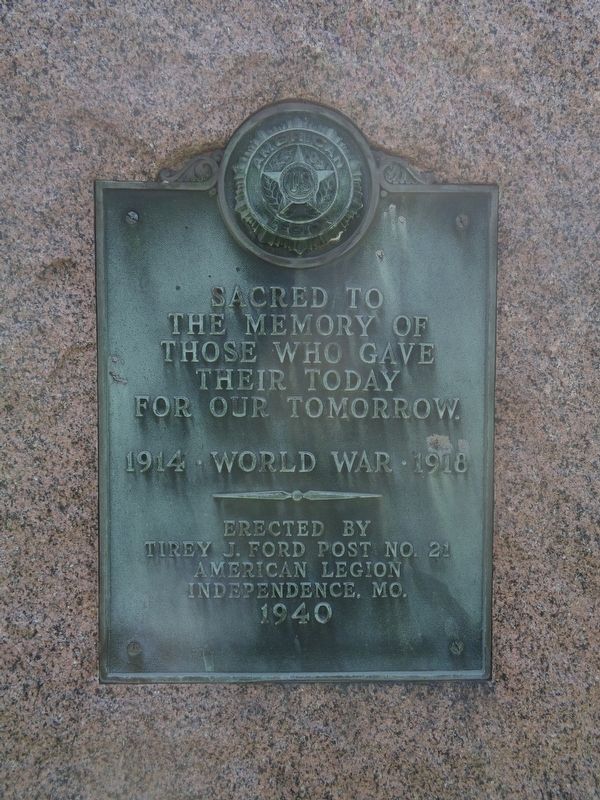 World War I Memorial. Click for full size. World War I Memorial image. Click for full size.