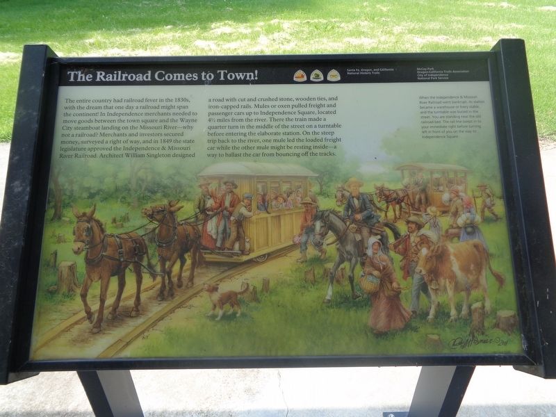 The Railroad Comes to Town! Marker image. Click for full size.