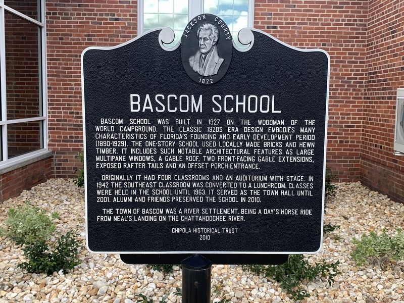 Bascom School Marker image. Click for full size.