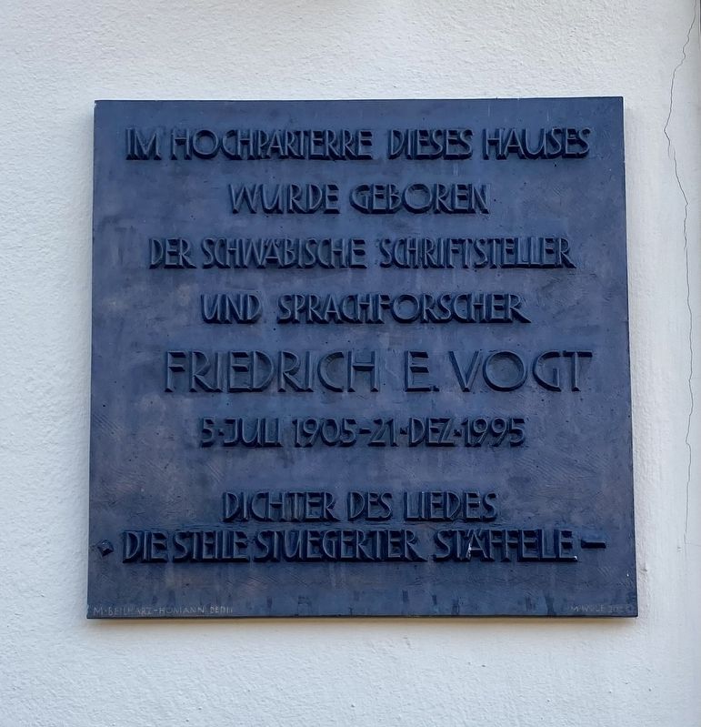 Friedrich E. Vogt Marker image. Click for full size.