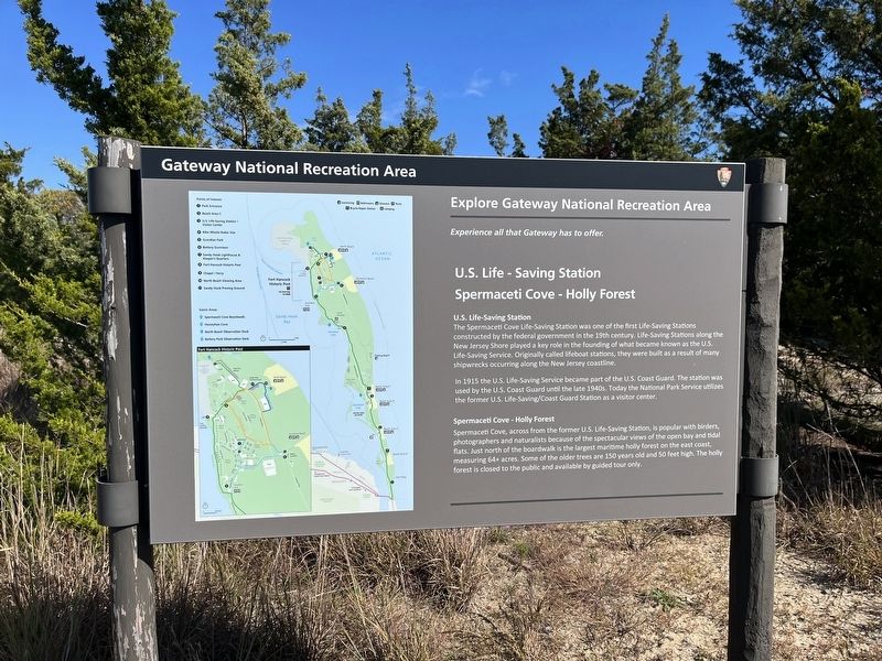 U.S. Life-Saving Station / Spermaceti Cove - Holly Forest Marker image. Click for full size.