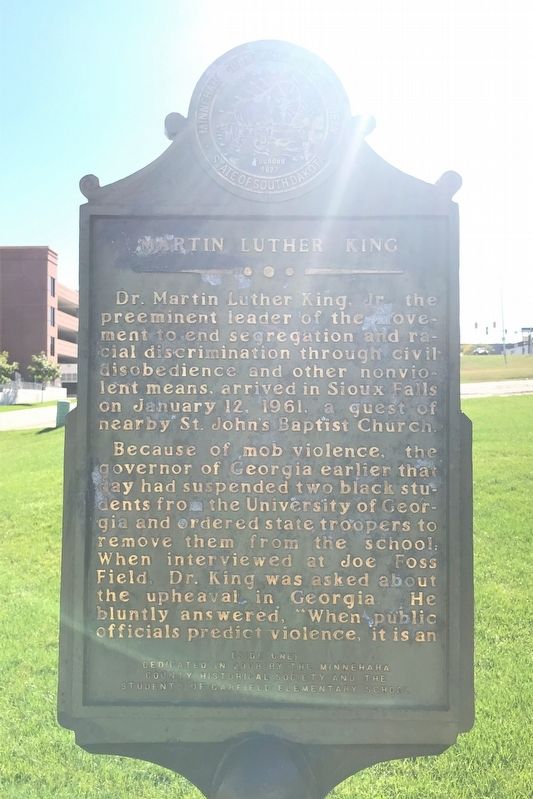 Martin Luther King Marker <i>(Side one)</i> image. Click for full size.