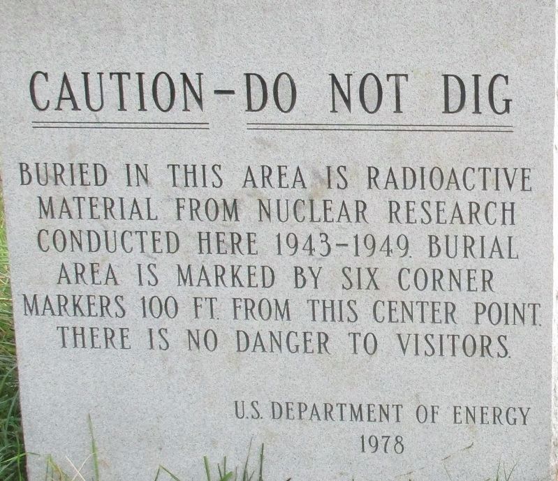 Caution - Do Not Dig Marker image. Click for full size.