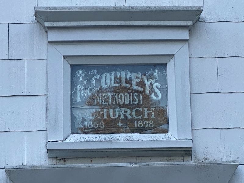 McColley's Chapel Sign Above Main Entrance image. Click for full size.
