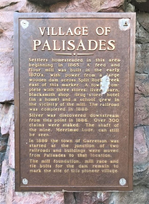 Village of Palisades Marker image. Click for full size.